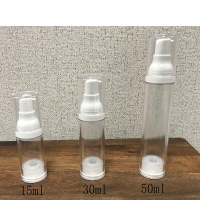 化粧品 空気のないポンプボトル 15ml 30ml 50ml プラスチックの空気のないポンプボトル