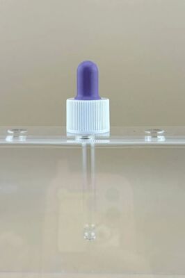 エッセンス オイル スキンケア ゴム製リブドロッパー、長さ調節可能なガラス管付き