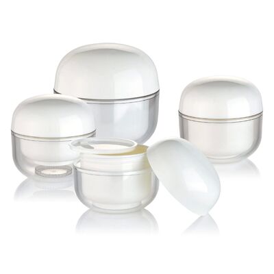 OEM ホワイト PP 30g クリーム 化粧品用のキャップ付きの丸い瓶