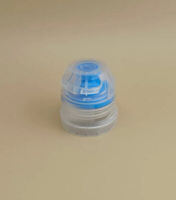 ニースデザイン クリアプラスチック 丸型リブ付きキャップ スキンケアボトル用