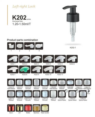 24/410 28/410 シャンプー用のプラスチック用手用ボトルポンプ K202-2