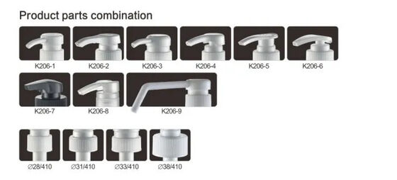 消毒剤 K206-9 の PP プラスチック ボトル ロング ナズル ディスペンサー ポンプ
