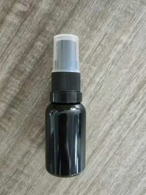 15ml 30ml 50ml 100ml 不正開封防止スプレーポンプ、黒いガラスボトル付き