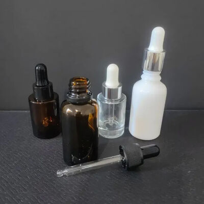 工場用 10ml 30ml 50ml アンバーゴールド ガラスドロッパーボトル クリーム 血清 香水 テスト