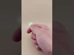 リップスティック用の透明なリブドック蓋付きの緑色小唇膏パッケージ