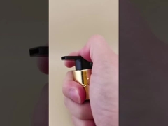 化粧品ボトル用プリント付きブラック＆ゴールデンクリームポンプ K702-1