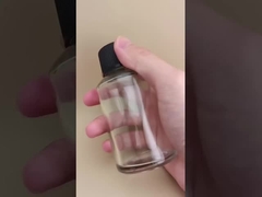 繊細なデザイン 透明 滑らかな丸いガラスボトル 薬剤用の特別な蓋付き