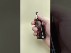 繊細なデザイン ミディアムクリアブラウン スムース ラウンド ドロッパーボトル スキンケア用