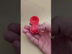 化粧品ボトルのための明るい赤色のプラスチック製滑らかなマット球形蓋