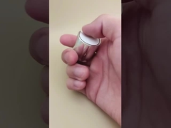 銀色 アルミ-プラスチック 丸い スムーズキャップ 白いボタン 皮膚ケアボトル