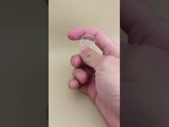 化粧品ボトルの小型透明丸リブ付きプラスチックキャップ