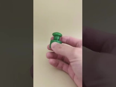 緑色プラスチック スムーズキャップ ボタン付き コスメティックボトル