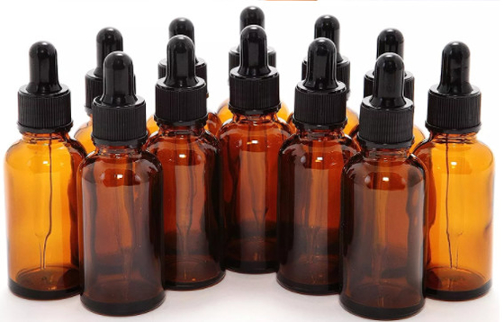 K1010精油20ml 30ml 50mlのための空のこはく色のガラス血清の点滴器
