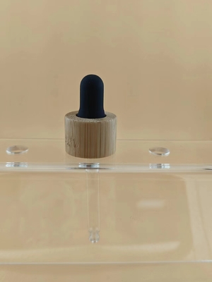 18 20 PP 黒ゴムガラスチューブ 香油ボトル用の竹カバードロッパー