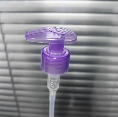 透明パープルボディローションディスペンサーポンプ ノンスピル 1.20 - 1.50ml/T