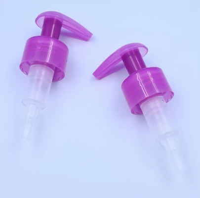 透明パープルボディローションディスペンサーポンプ ノンスピル 1.20 - 1.50ml/T