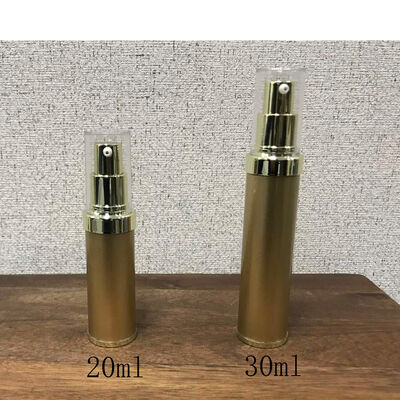 円筒形 10ml 15ml 20ml 30m シルバー型 PP プラスチック式 空気のないポンプボトル