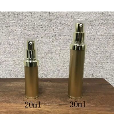 円筒形 10ml 15ml 20ml 30m シルバー型 PP プラスチック式 空気のないポンプボトル