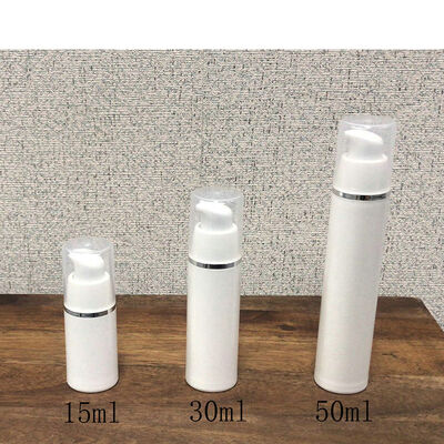 30ml PP プラスチック 丸いシリンダー 空気のないボトル クリアキャップ PP 空気のないポンプ スキンケア