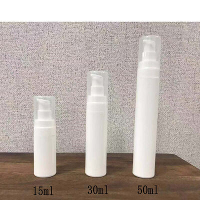 30ml PP プラスチック 丸いシリンダー 空気のないボトル クリアキャップ PP 空気のないポンプ スキンケア