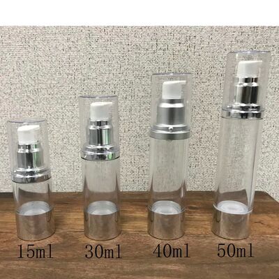 30 ミリリットル 50 ミリリットル ホワイト クリア エアレス ポンプ ボトル真空化粧品ローション ポンプ ボトル