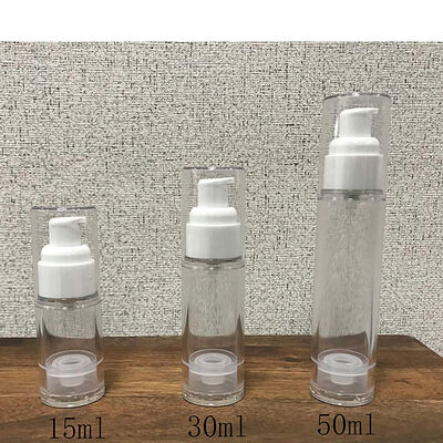ホワイト PP 空気のないボトル ミニサンプル ローションクリームのための空気のないポンプボトル 30ml