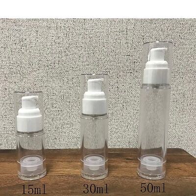5 ミリリットル 10 ミリリットル 15 ミリリットルホワイトピンクブルーブラックエアレスローションポンプ PP ボトルエアレス化粧品旅行高級エアレスボトル