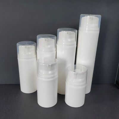 空 30ml ミニ透明真空 ABS プラスチックローション ボトル 白色 空気のないポンプキャップ