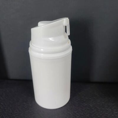 空 30ml ミニ透明真空 ABS プラスチックローション ボトル 白色 空気のないポンプキャップ