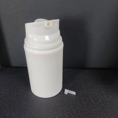 空 30ml ミニ透明真空 ABS プラスチックローション ボトル 白色 空気のないポンプキャップ
