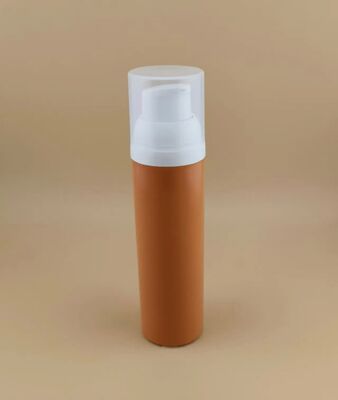 新しいデザイン ブラウン 携帯プラスチック 空気のないボトル そして 透明なカバー A と 旅行の便利