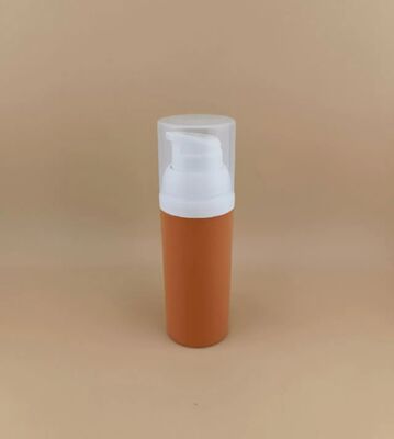 新しいデザイン ブラウン 携帯性 プラスチック式 空気のないボトル 透明なカバー B の旅行の便利さ