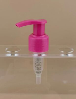 新しいデザイン ピンク 左右ロックローションポンプ 化粧品用