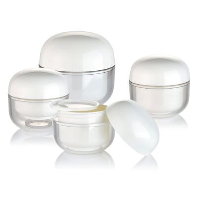 OEM ホワイト PP 30g クリーム 化粧品用のキャップ付きの丸い瓶