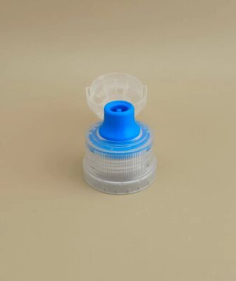 ニースデザイン クリアプラスチック 丸型リブ付きキャップ スキンケアボトル用