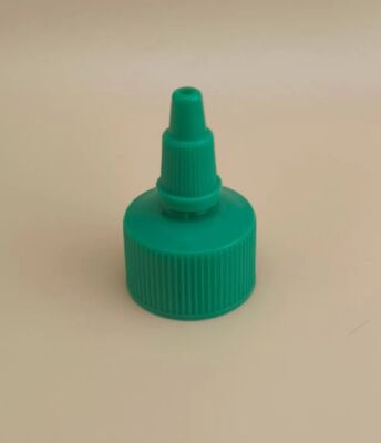 ペイントボトル用緑色のプラスチック製リブ付きゼリーキャップ