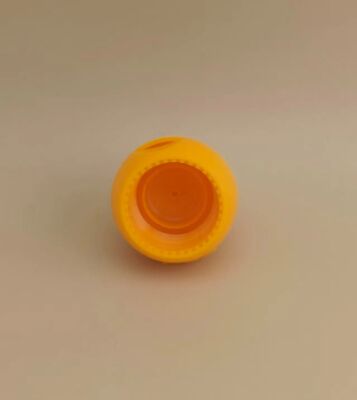 黄色いプラスチック 滑らかなマット球状蓋 化粧品ボトル