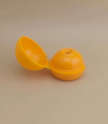 黄色いプラスチック 滑らかなマット球状蓋 化粧品ボトル
