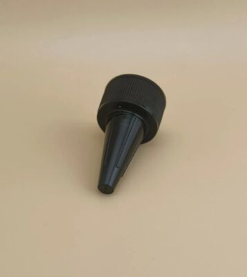 ペイントボトル用の黒いプラスチックリブ付きゼリースクリューキャップ